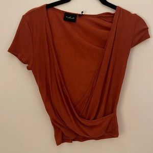 Orange crop top